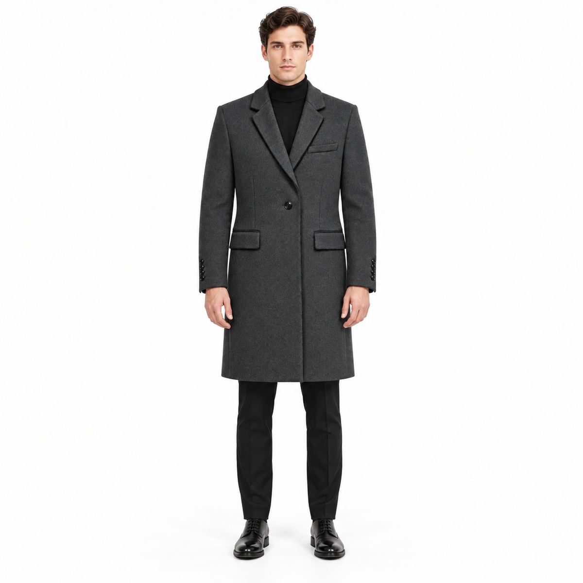 Dolce & Gabbana Men Coat Breasted Grey