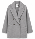 Bagutta Women Coat Wool Double-Breasted Grey