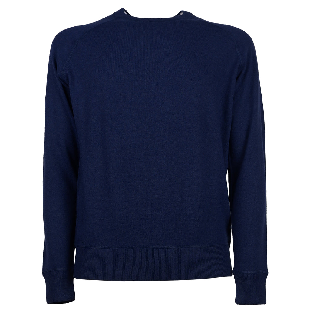 Emilio Romanelli Men Crew Neck Inchiostro Sweaters Blue
