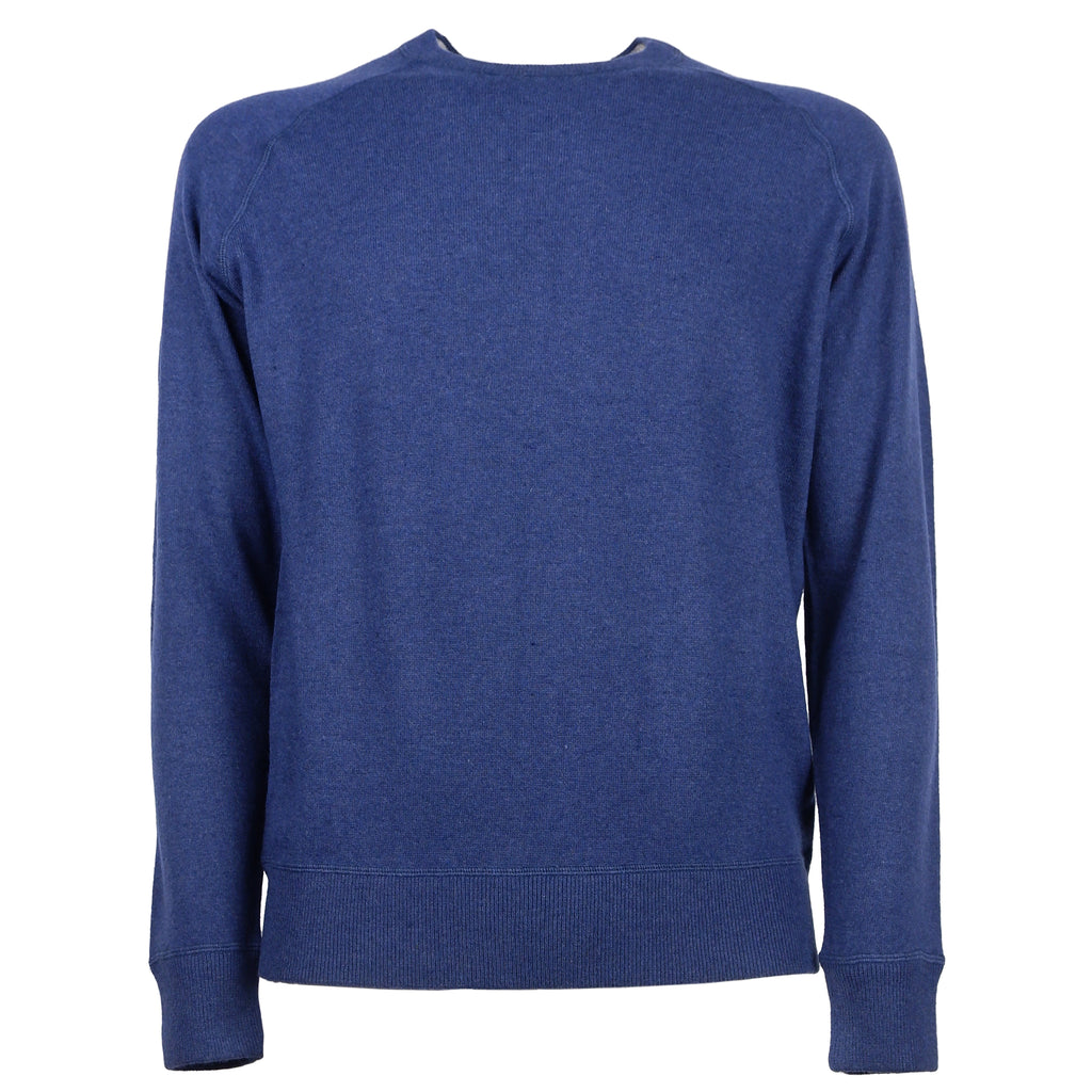 Emilio Romanelli Men Crew Neck Zaffiro Sweaters Blue