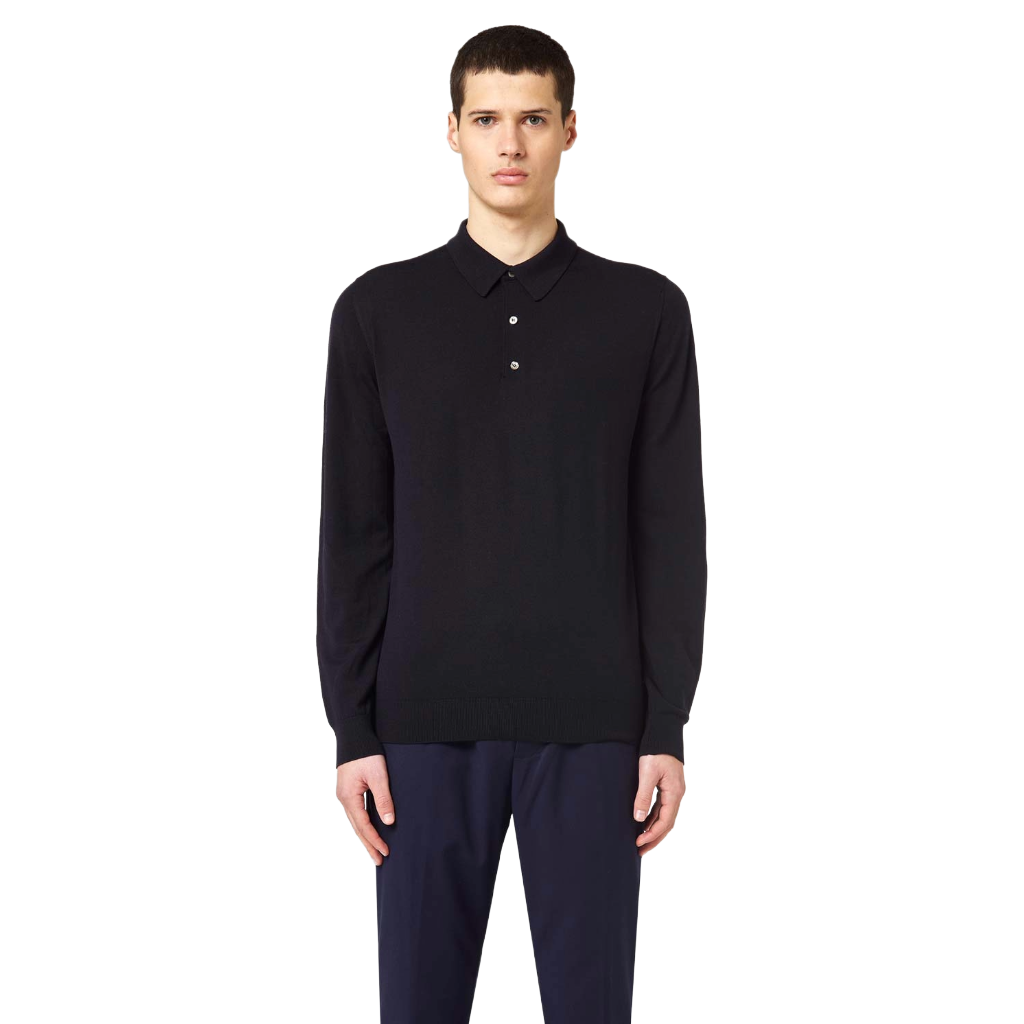 Alpha Studio Men Polo Merinos Ultrafine Blue