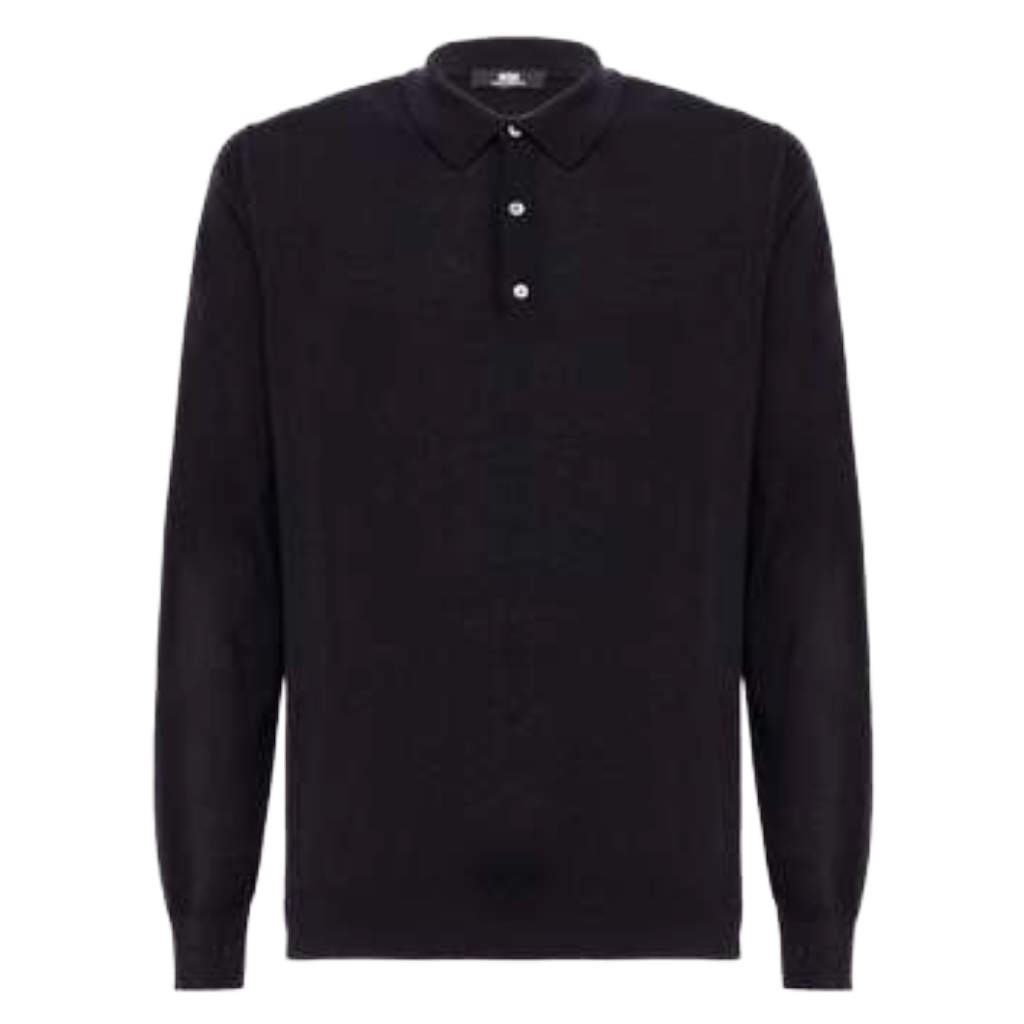 Alpha Studio Men Polo Merinos Ultrafine Blue