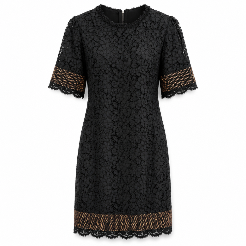 Dolce & Gabbana Women Dress Lace Strass Black