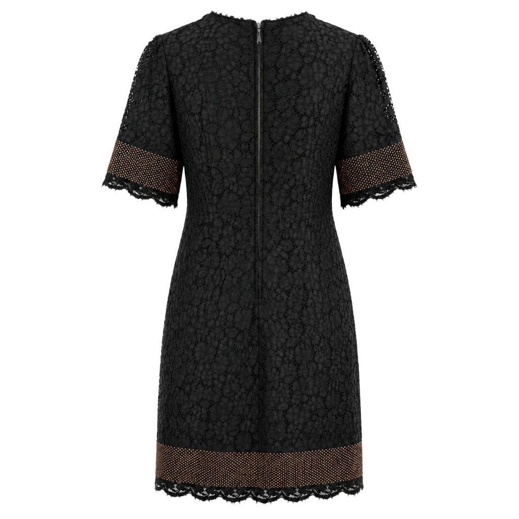 Dolce & Gabbana Women Dress Lace Strass Black