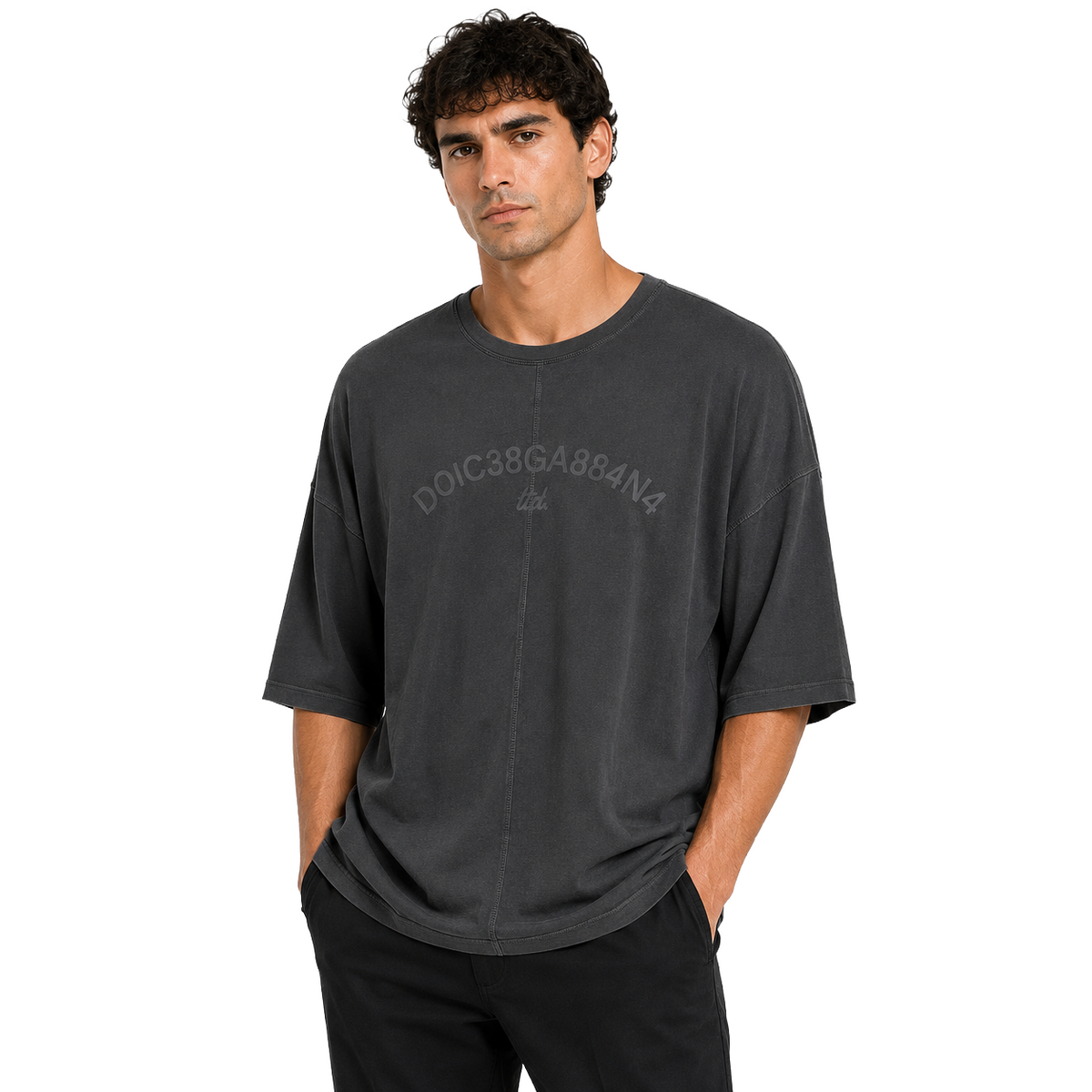 Dolce & Gabbana Men T-Shirt Print Grey