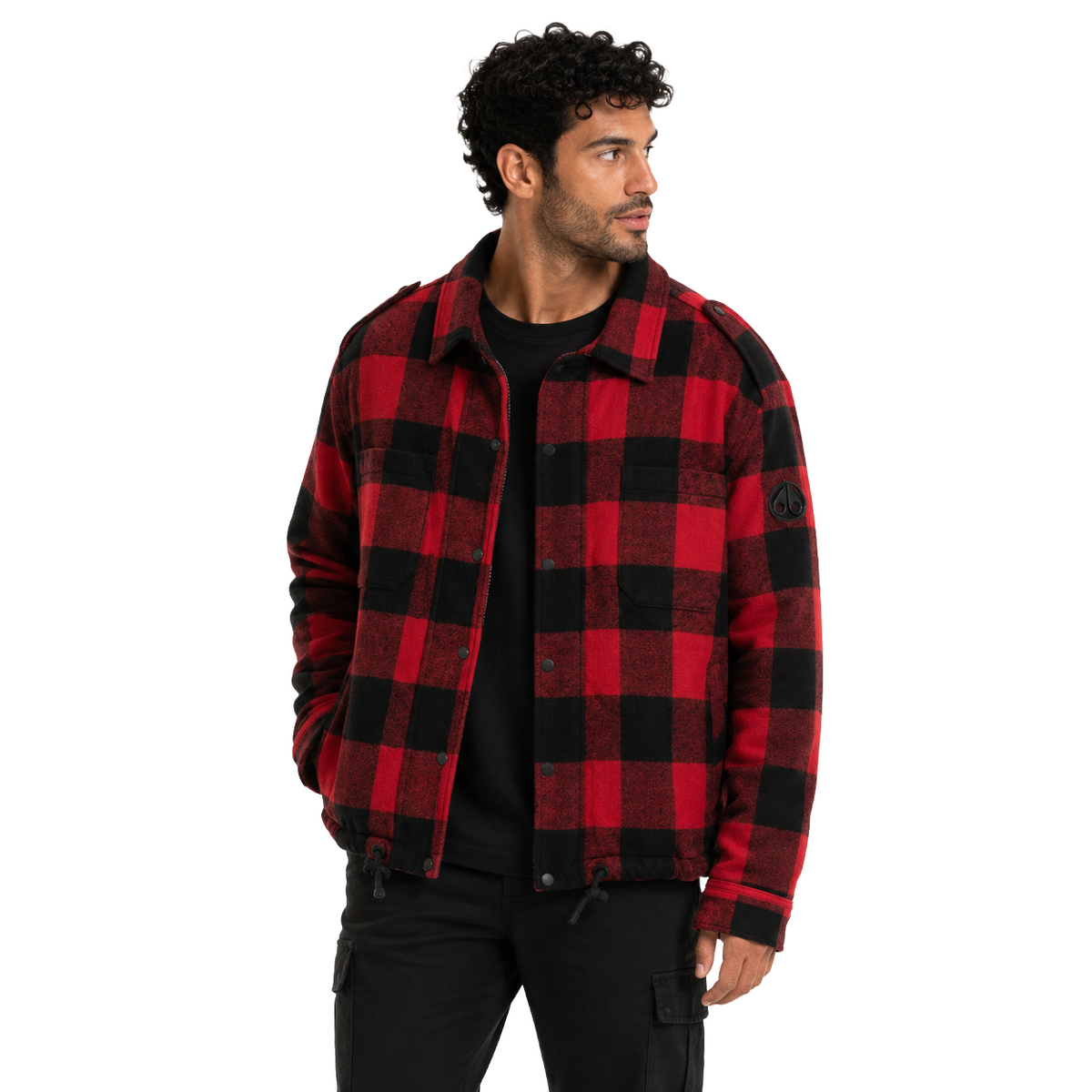 Moose knuckles Men Jacket Scozzese Red