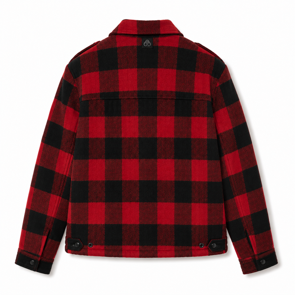 Moose knuckles Men Jacket Scozzese Red