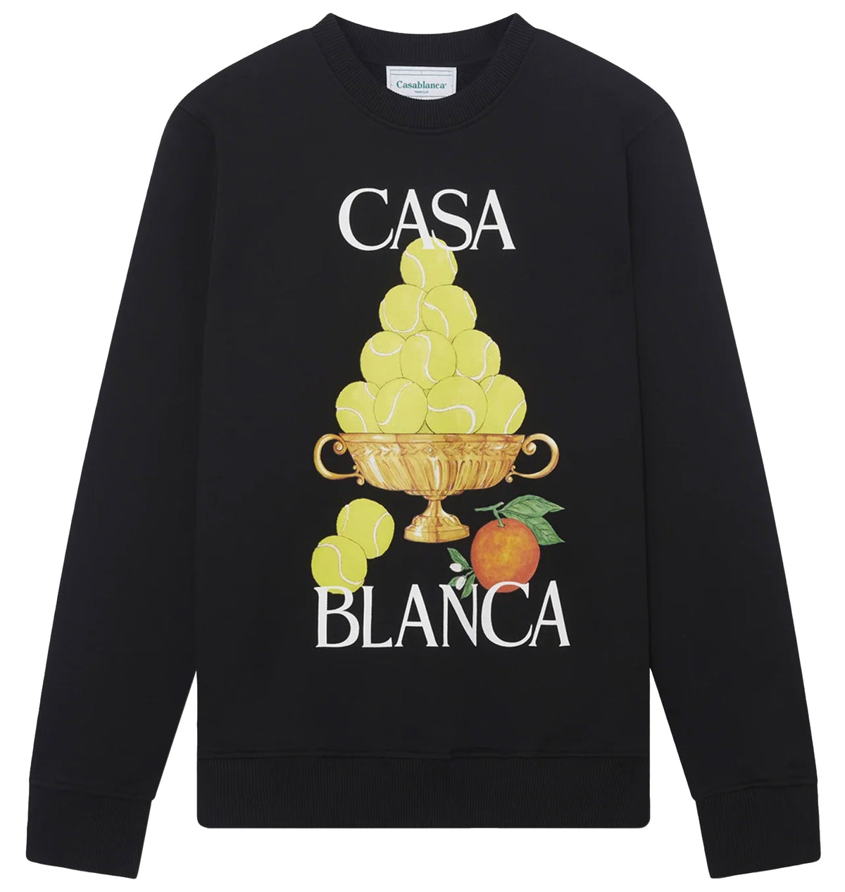 Casablanca Men Triomphe Tennis Printed Sweatshirts Black