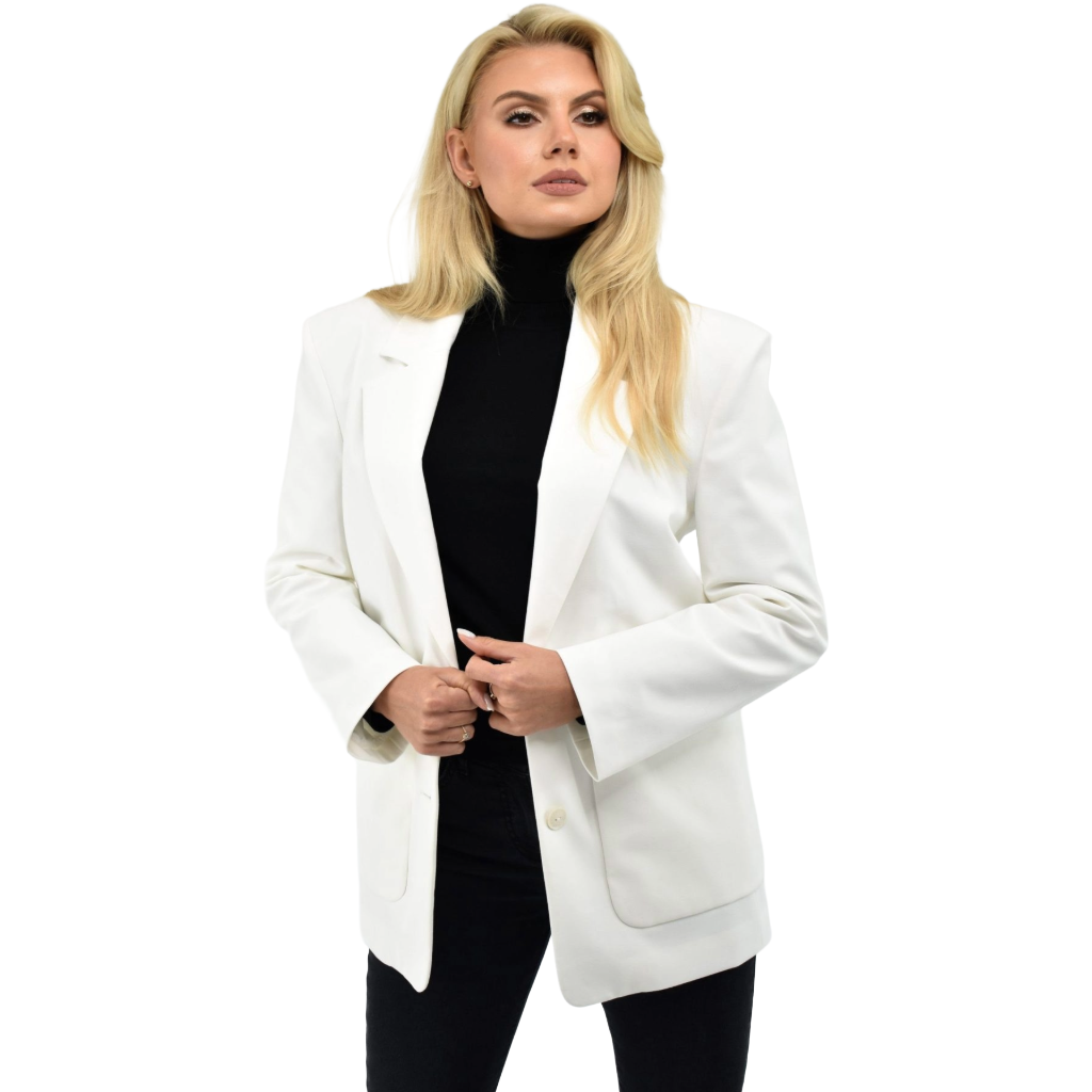 Patrizia Pepe Women Jacket Single-Breasted Padded White