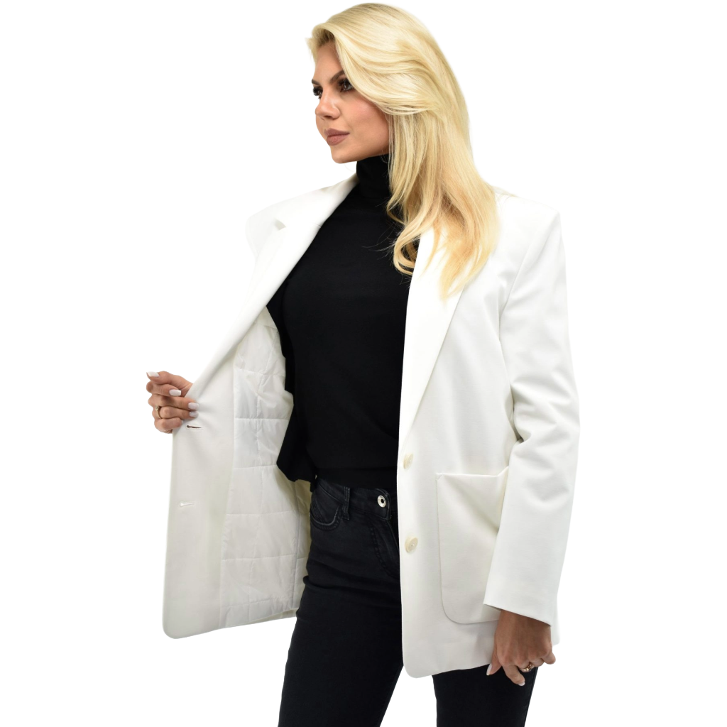Patrizia Pepe Women Jacket Single-Breasted Padded White