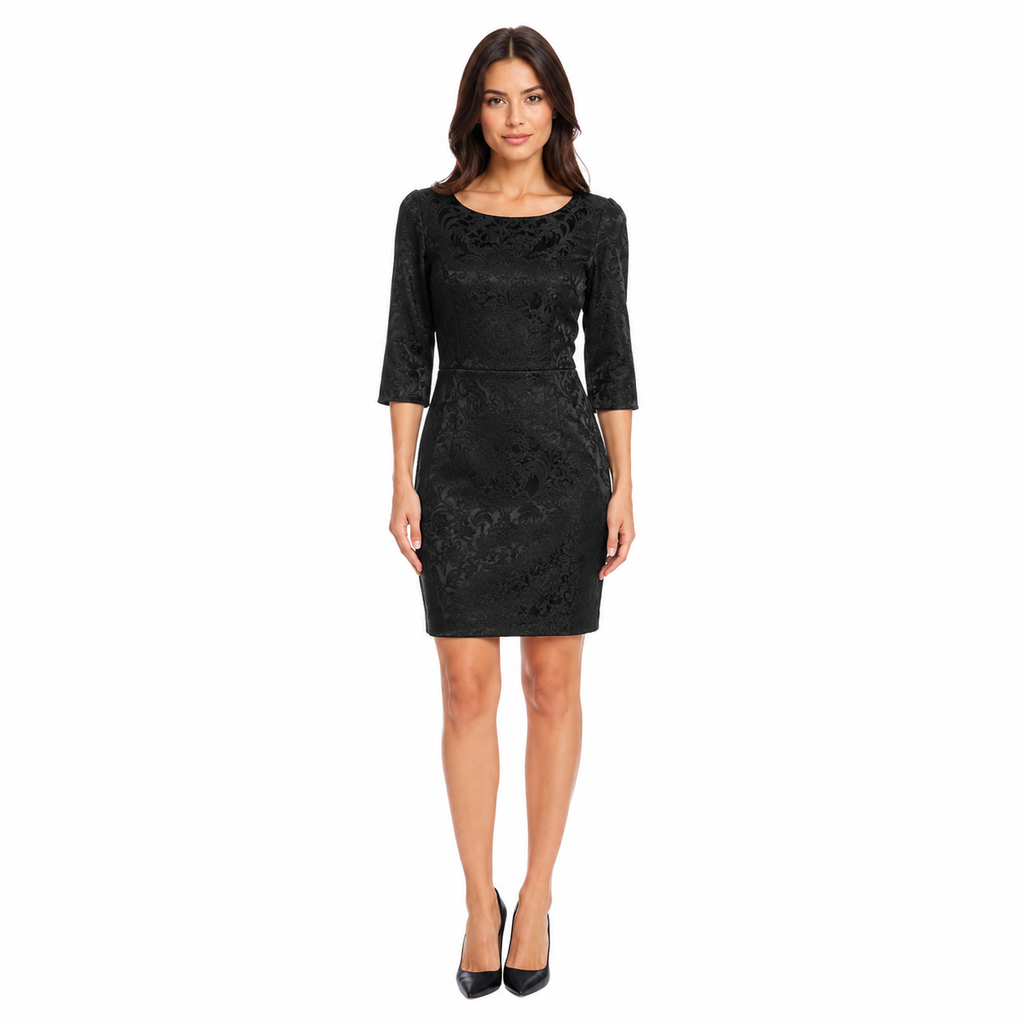 Dolce & Gabbana Women Dress Sleeve Short Embroidered Black