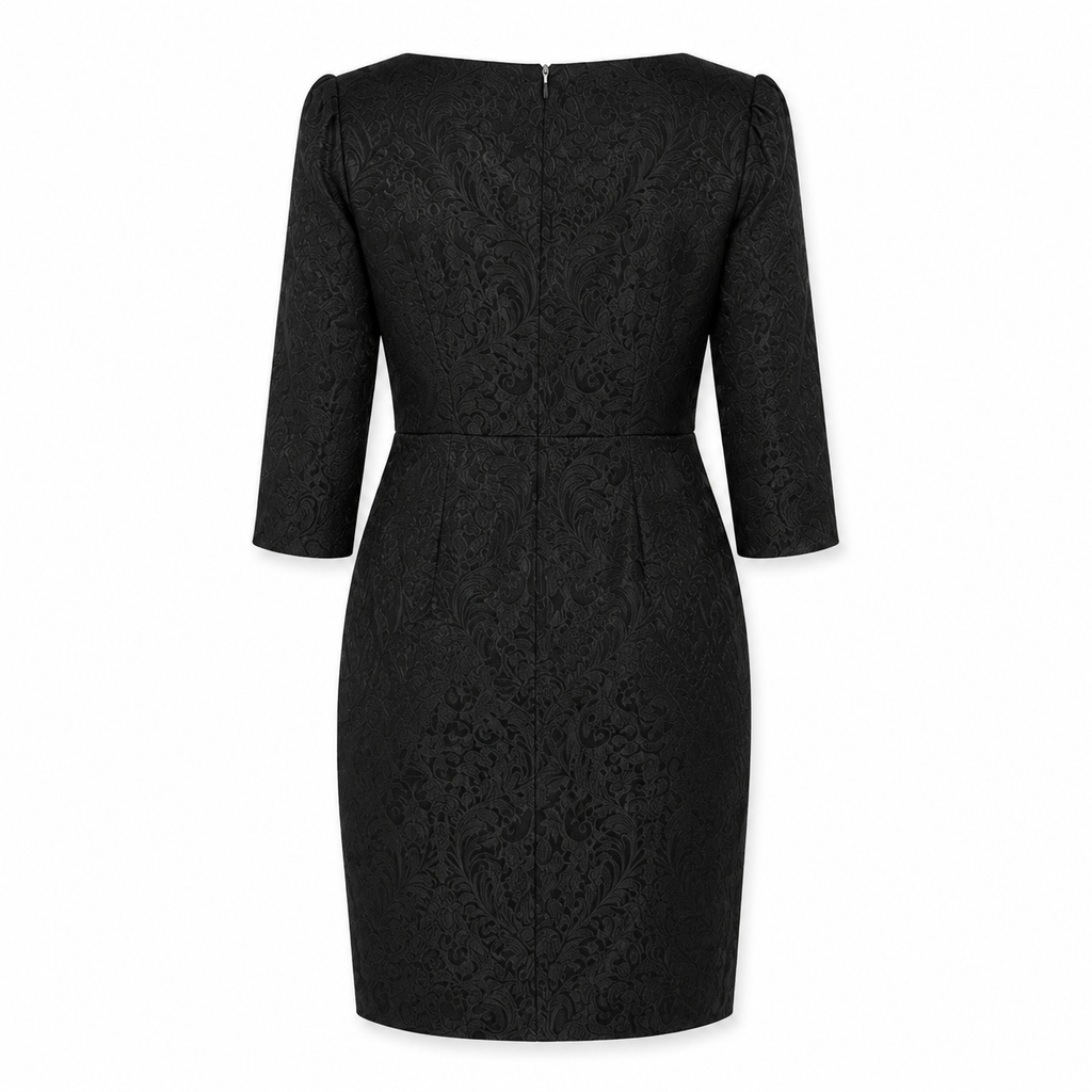 Dolce & Gabbana Women Dress Sleeve Short Embroidered Black