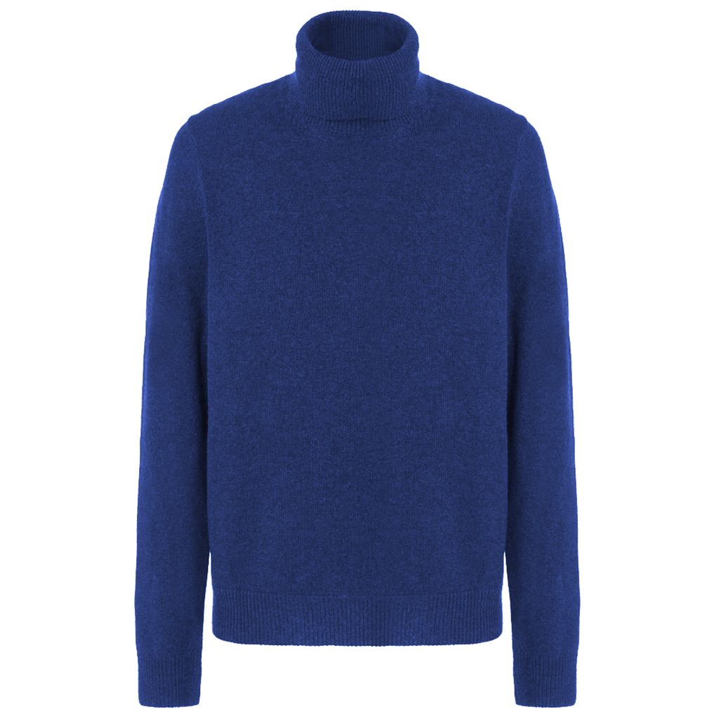 Malo Men Turtleneck Blend Cashmere Zaffiro Blue