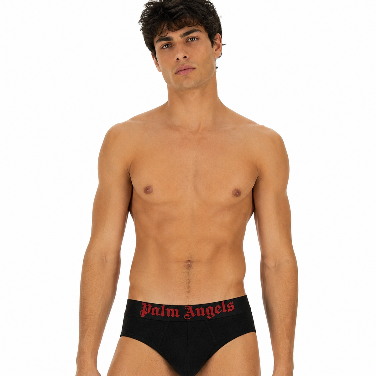 Palm Angels Men Set Bipack Briefs Black
