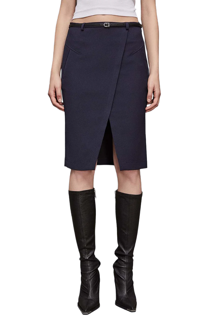 Patrizia Pepe Women Skirt Longuette Navy Blue