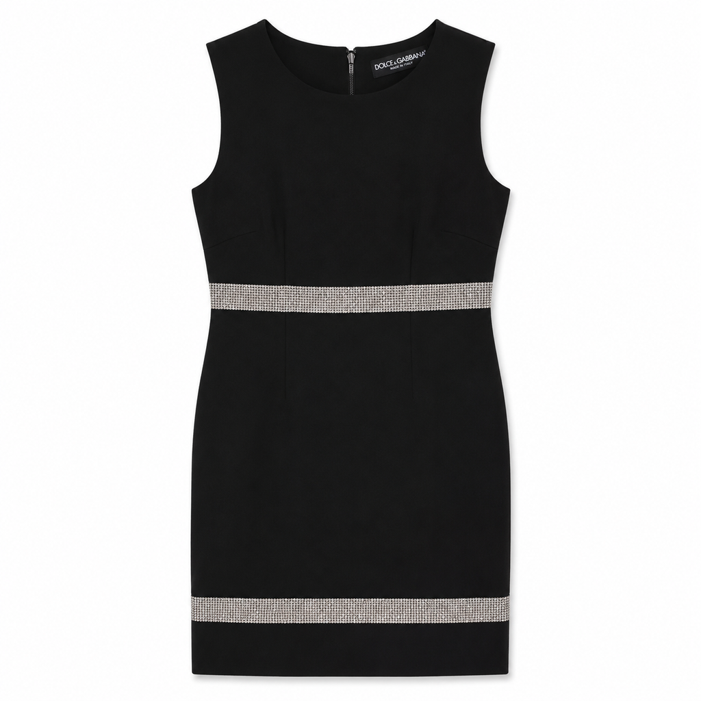Dolce & Gabbana Women Dress Sleeveless Cristalli Black