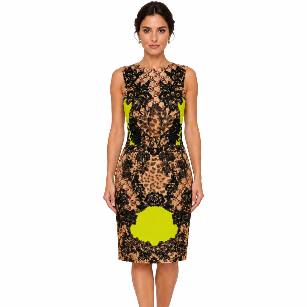 Dolce & Gabbana Women Dress Floral Lace Multicolor