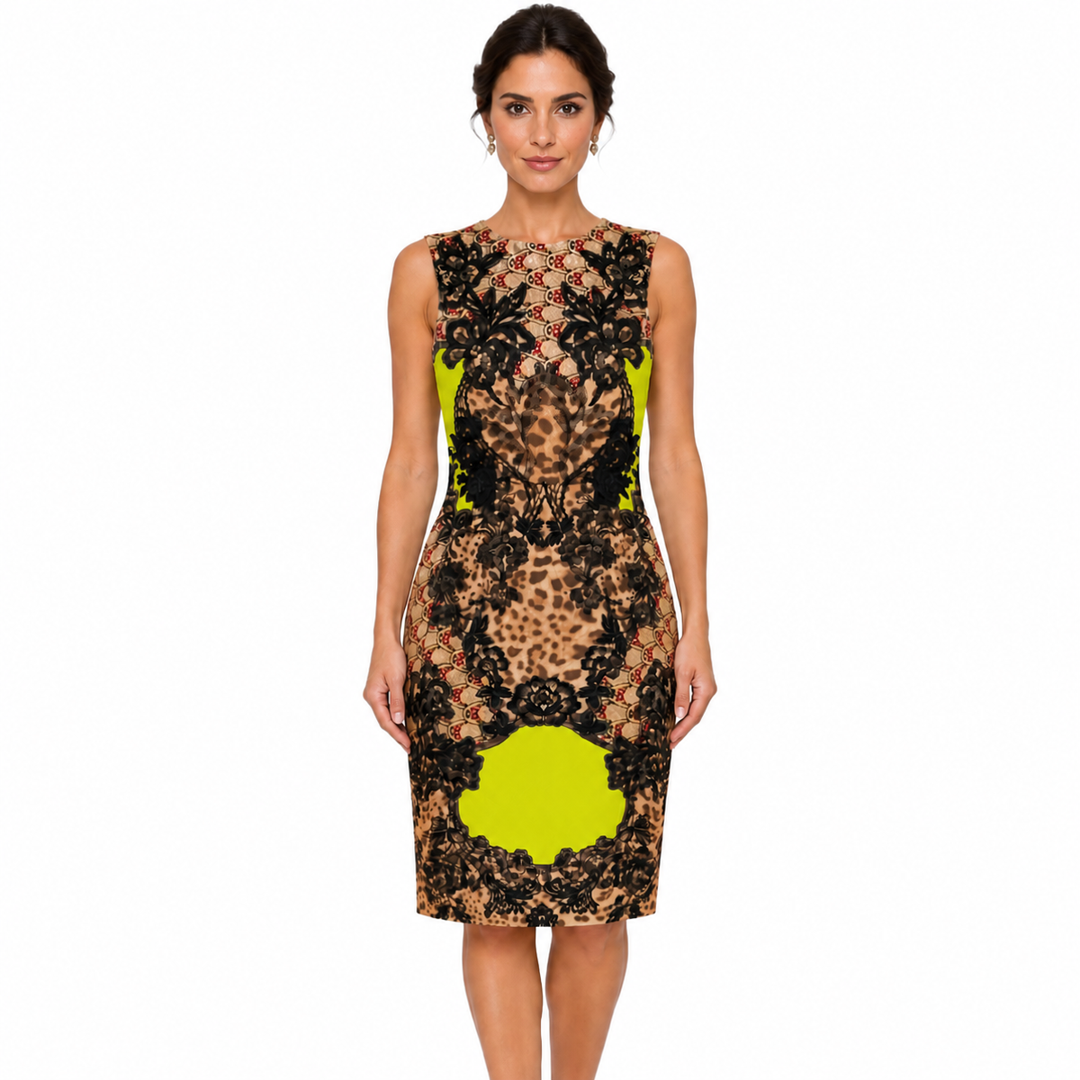 Dolce & Gabbana Women Dress Floral Lace Multicolor