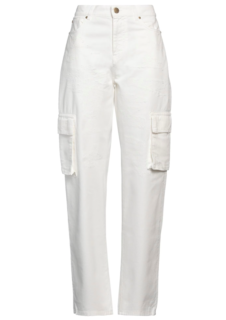 Pinko Women Trousers Cargo Caty White