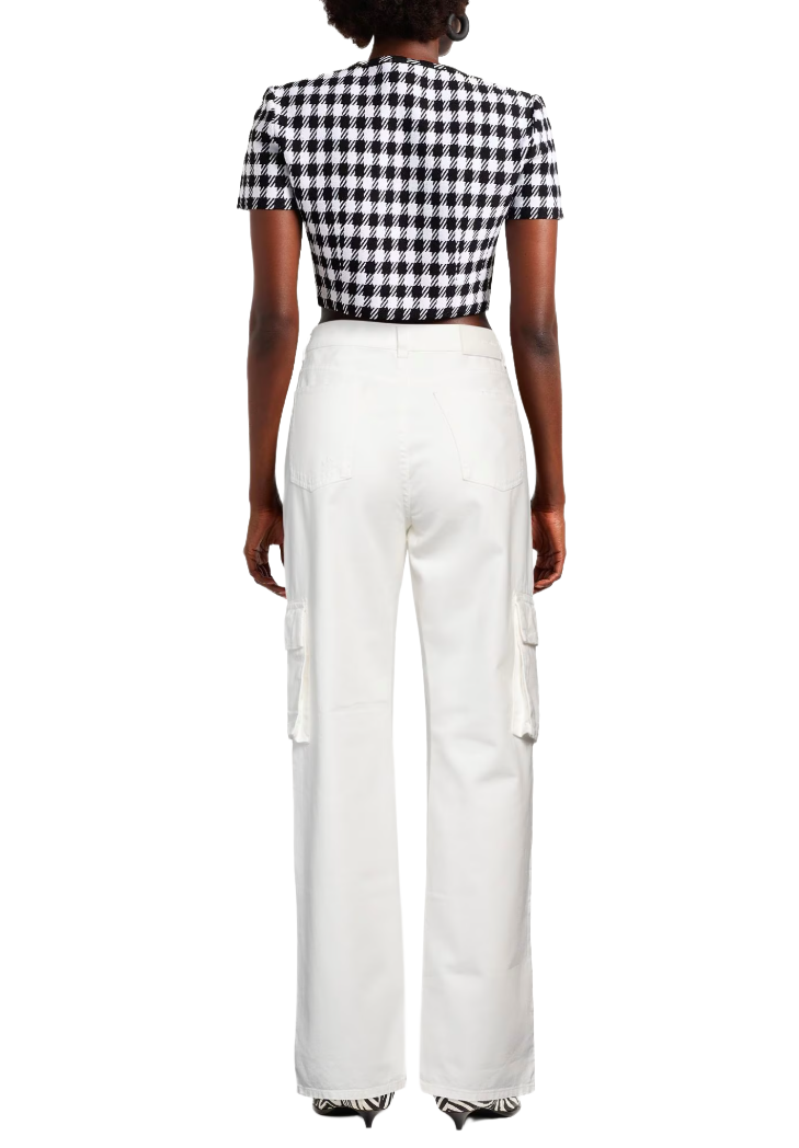 Pinko Women Trousers Cargo Caty White