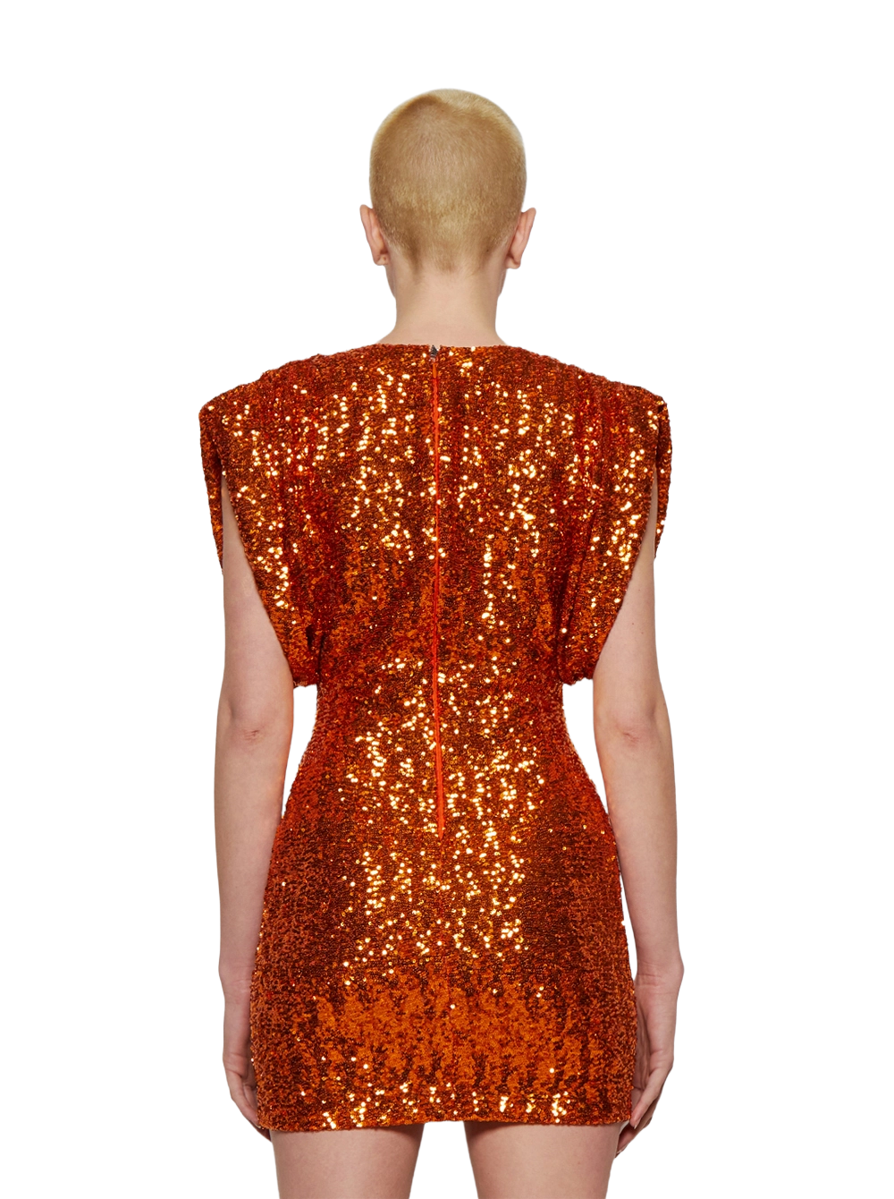 The Attico Women Dress Sequins Orange