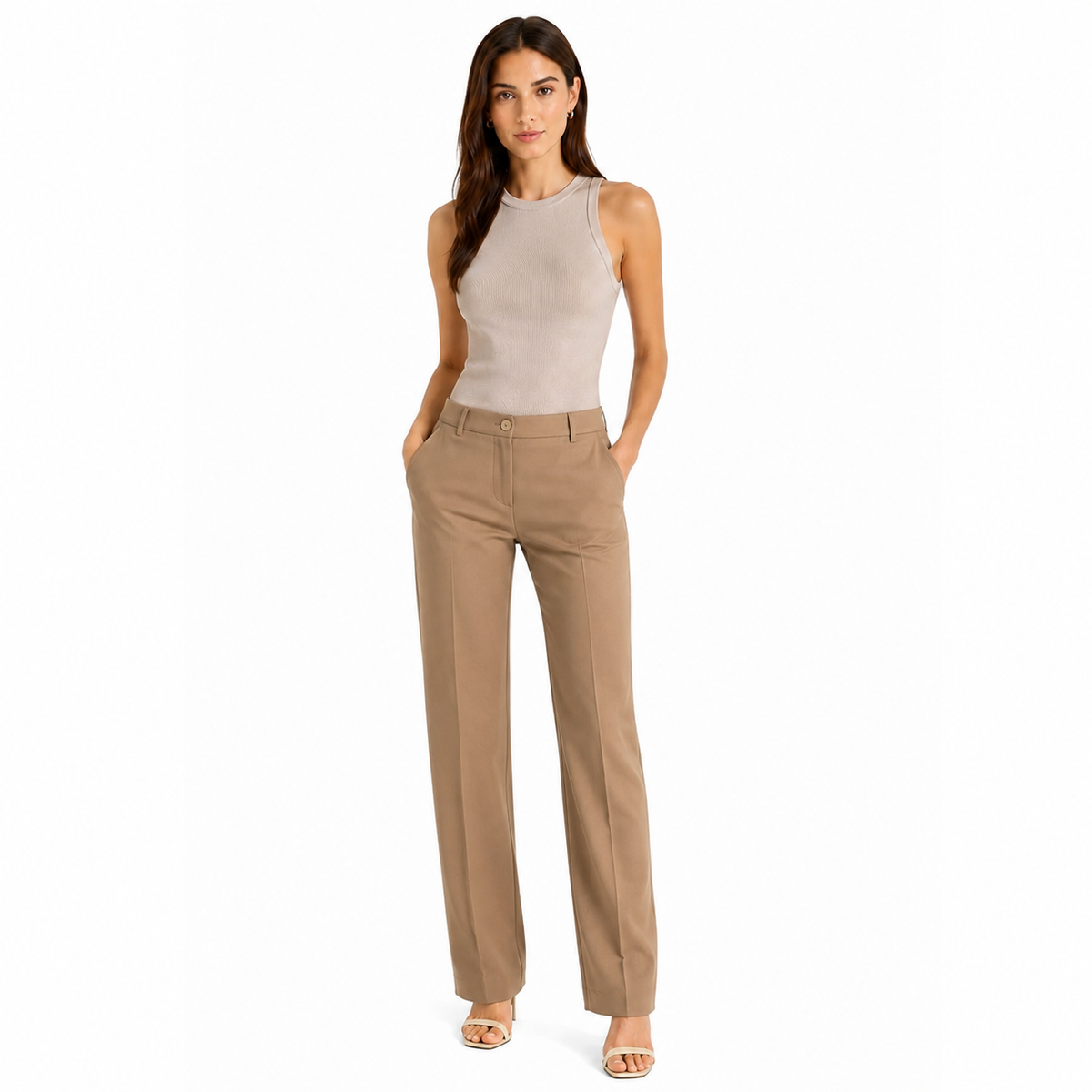 Pinko Women Trousers Bello Brown