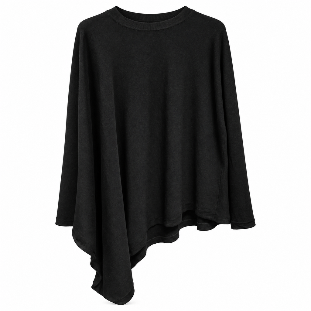 anna molinari Women Crew Neck Asimmetrico Sweaters Black