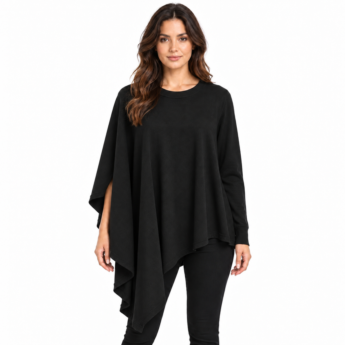 anna molinari Women Crew Neck Asimmetrico Sweaters Black