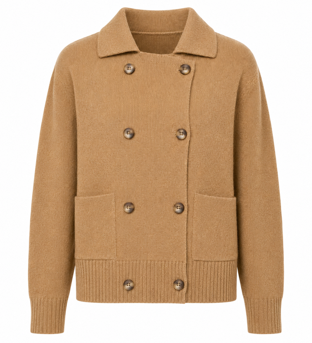 Alpha Studio Women Jacket Doppio Petto Retrò Camel