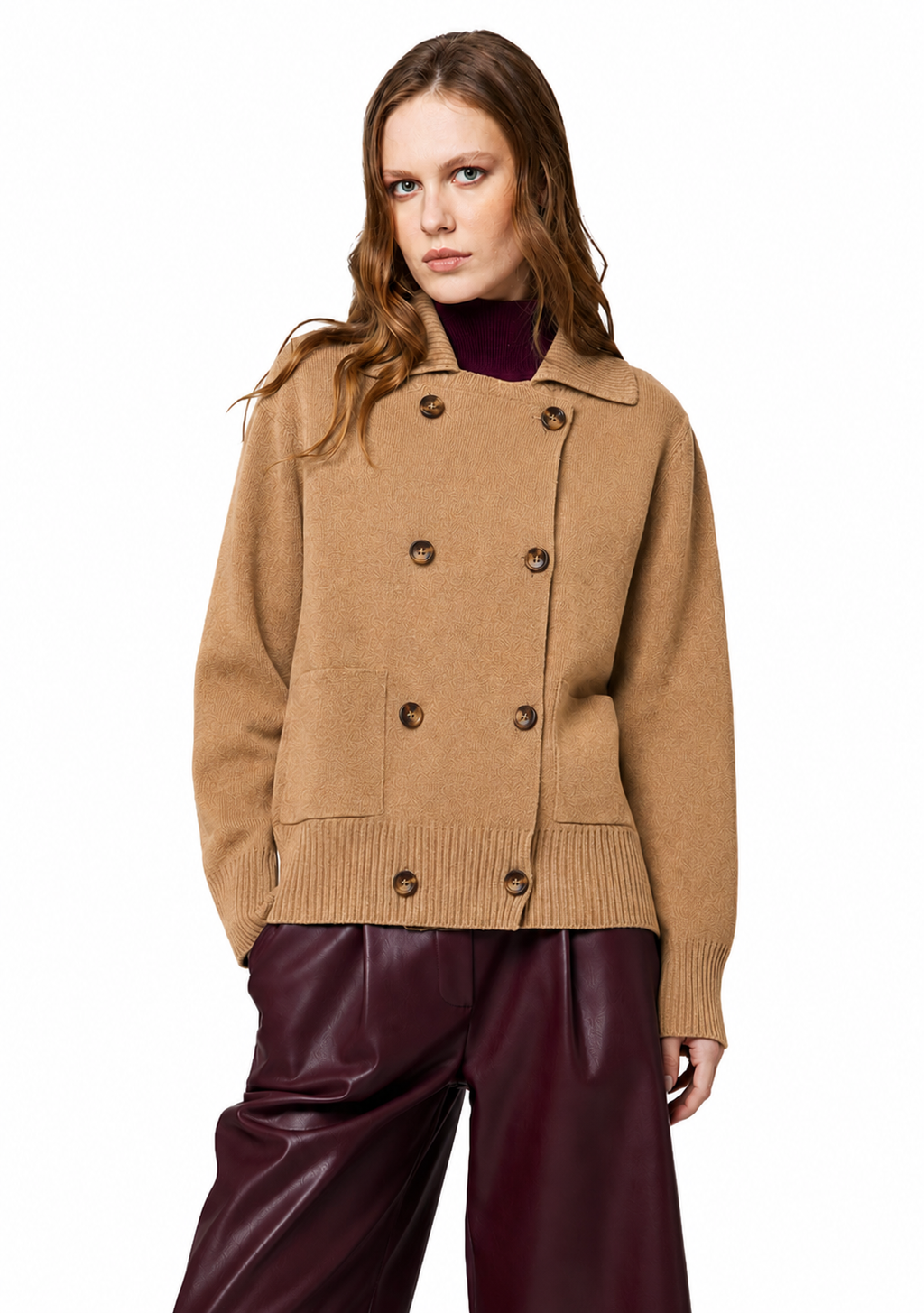 Alpha Studio Women Jacket Doppio Petto Retrò Camel