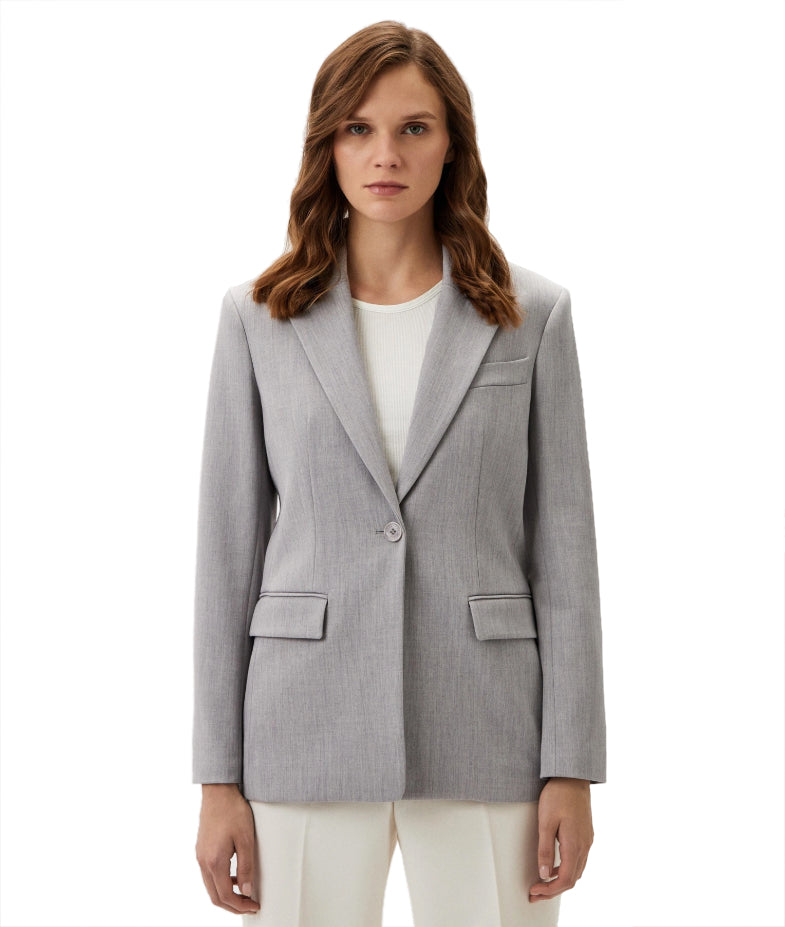 Patrizia Pepe Women Jacket Melange Grey