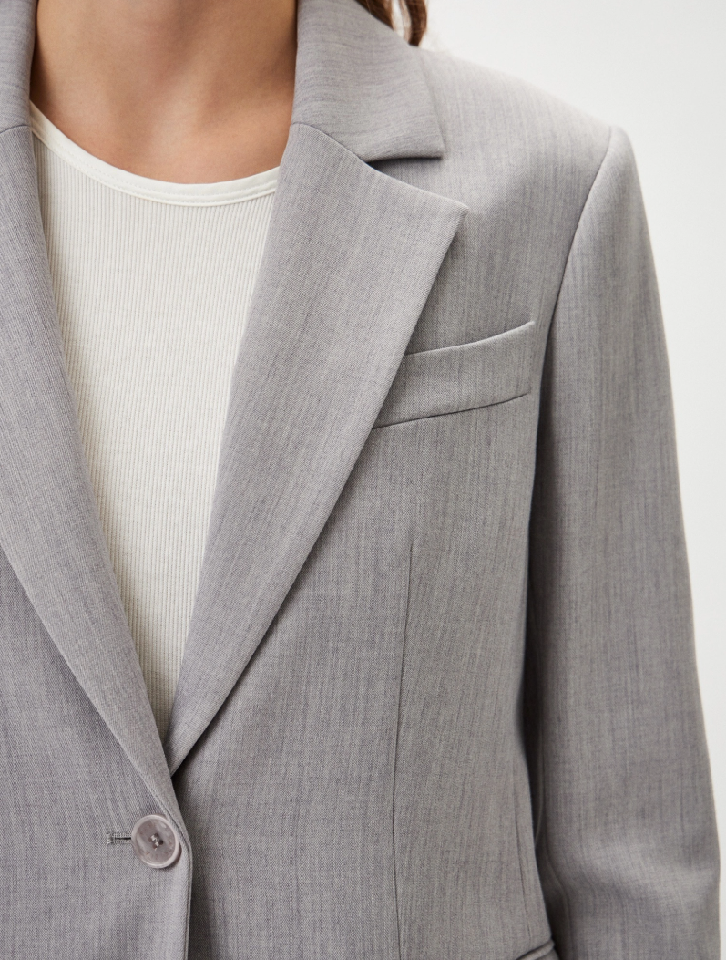 Patrizia Pepe Women Jacket Melange Grey