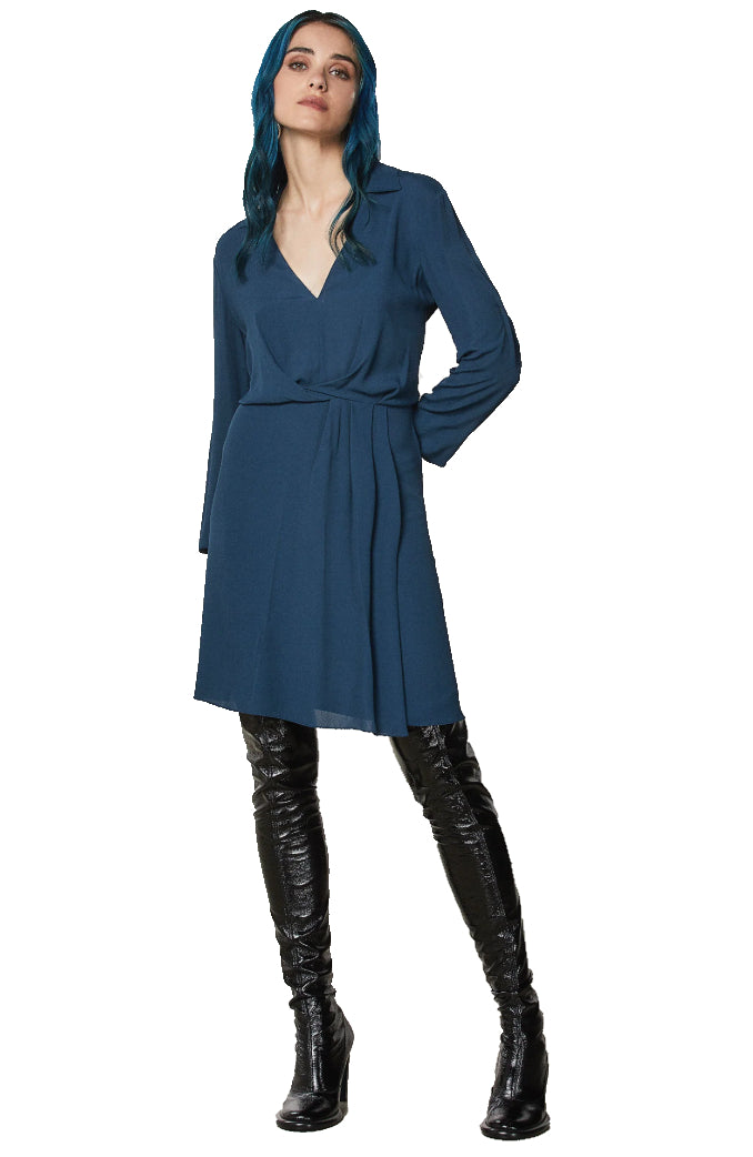 Patrizia Pepe Women Dress Midi Petrol Blue
