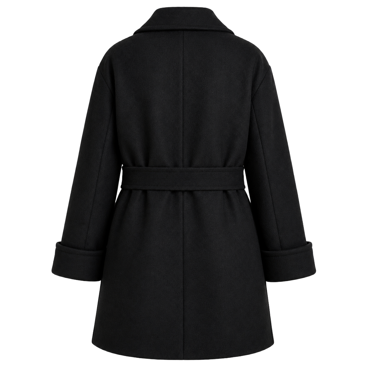 Loro Piana Fabric Women Coat Peacoat Double-Breasted Black