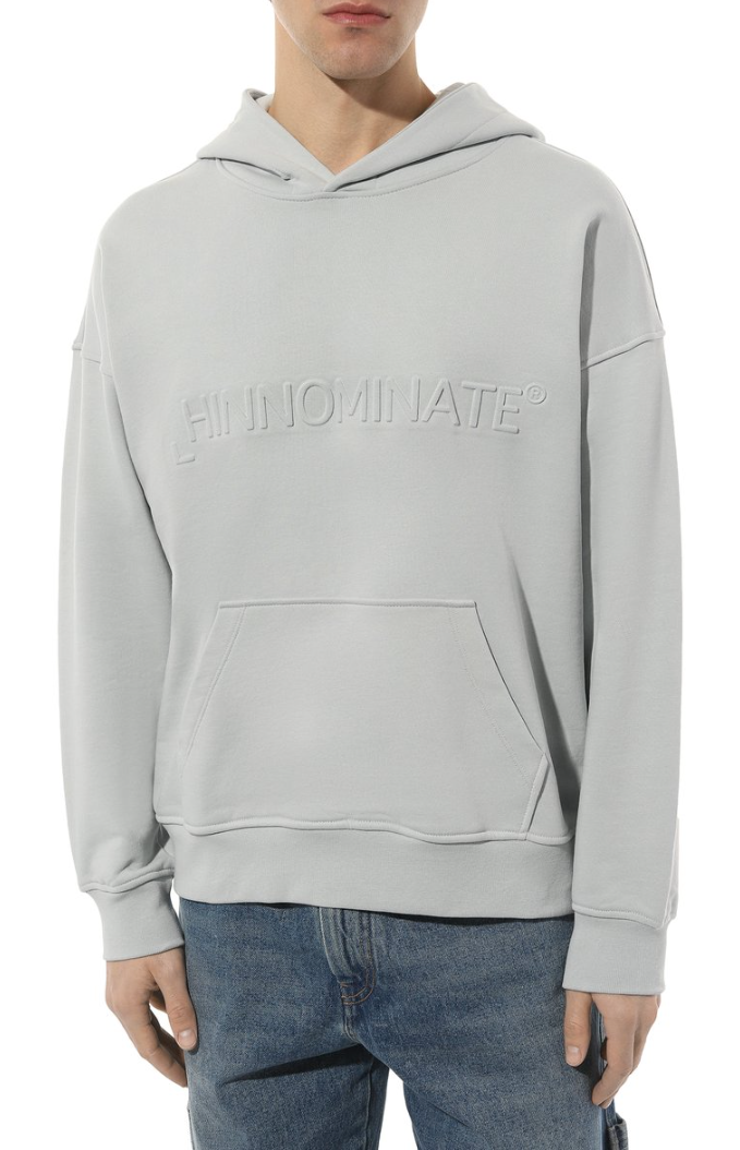 Hinnominate Men Sweatshirt Embossed Grey