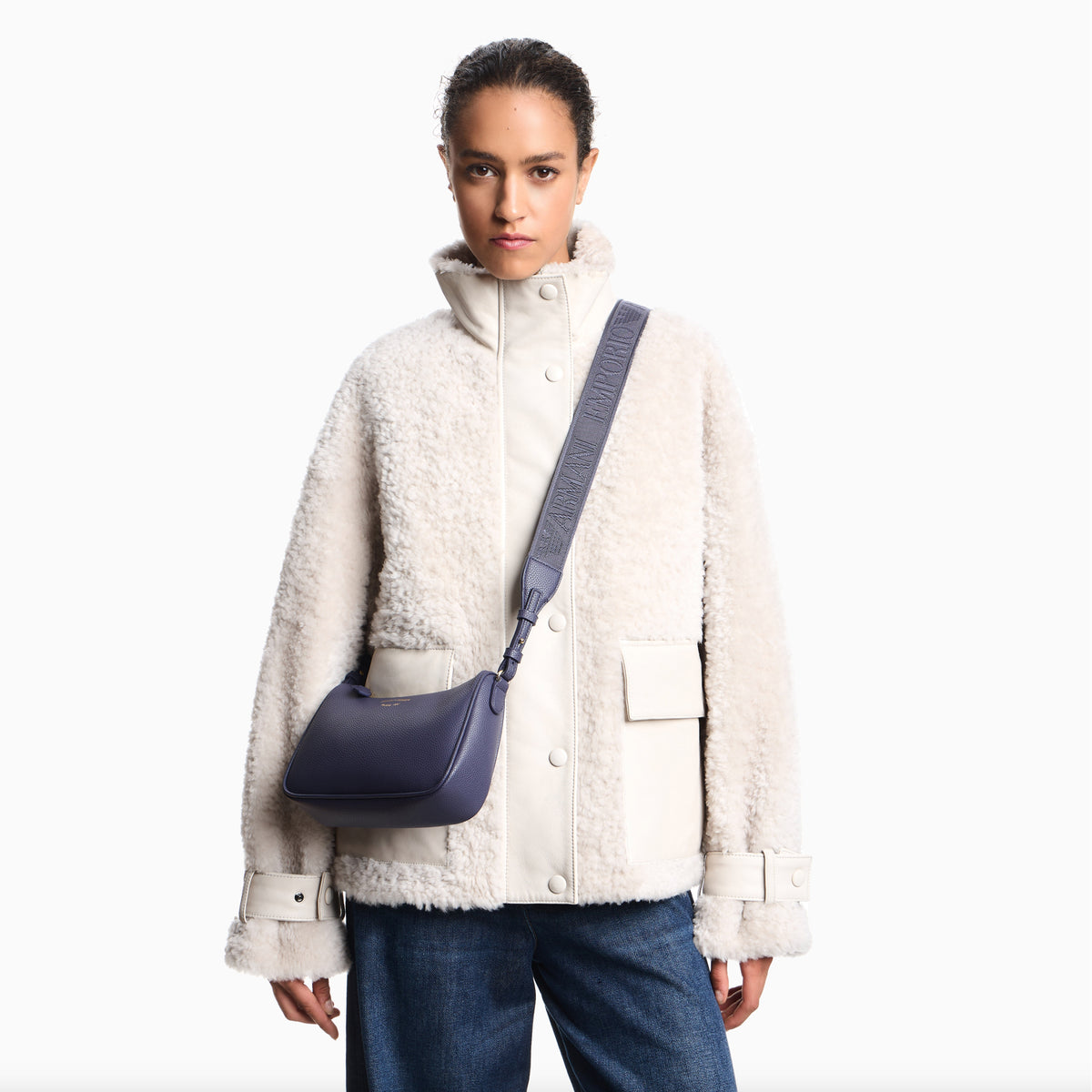 Emporio Armani Women Bag Mini Baguette Purple