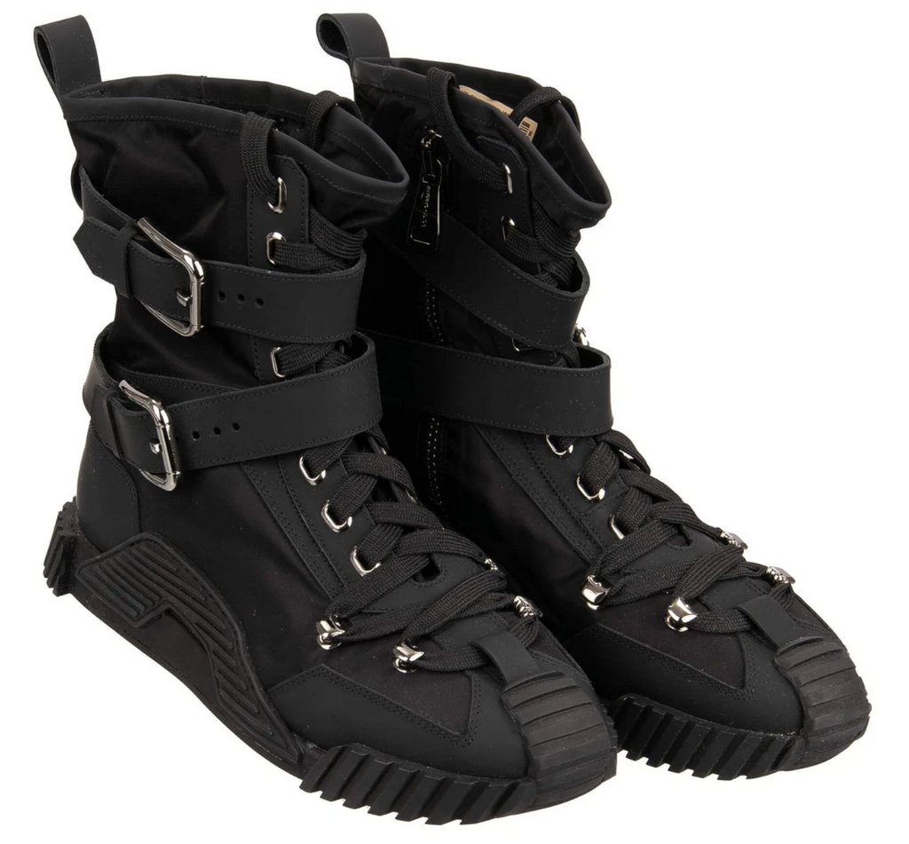 Dolce & Gabbana Men Sneaker Alta Nylon Gomma Sneakers Black