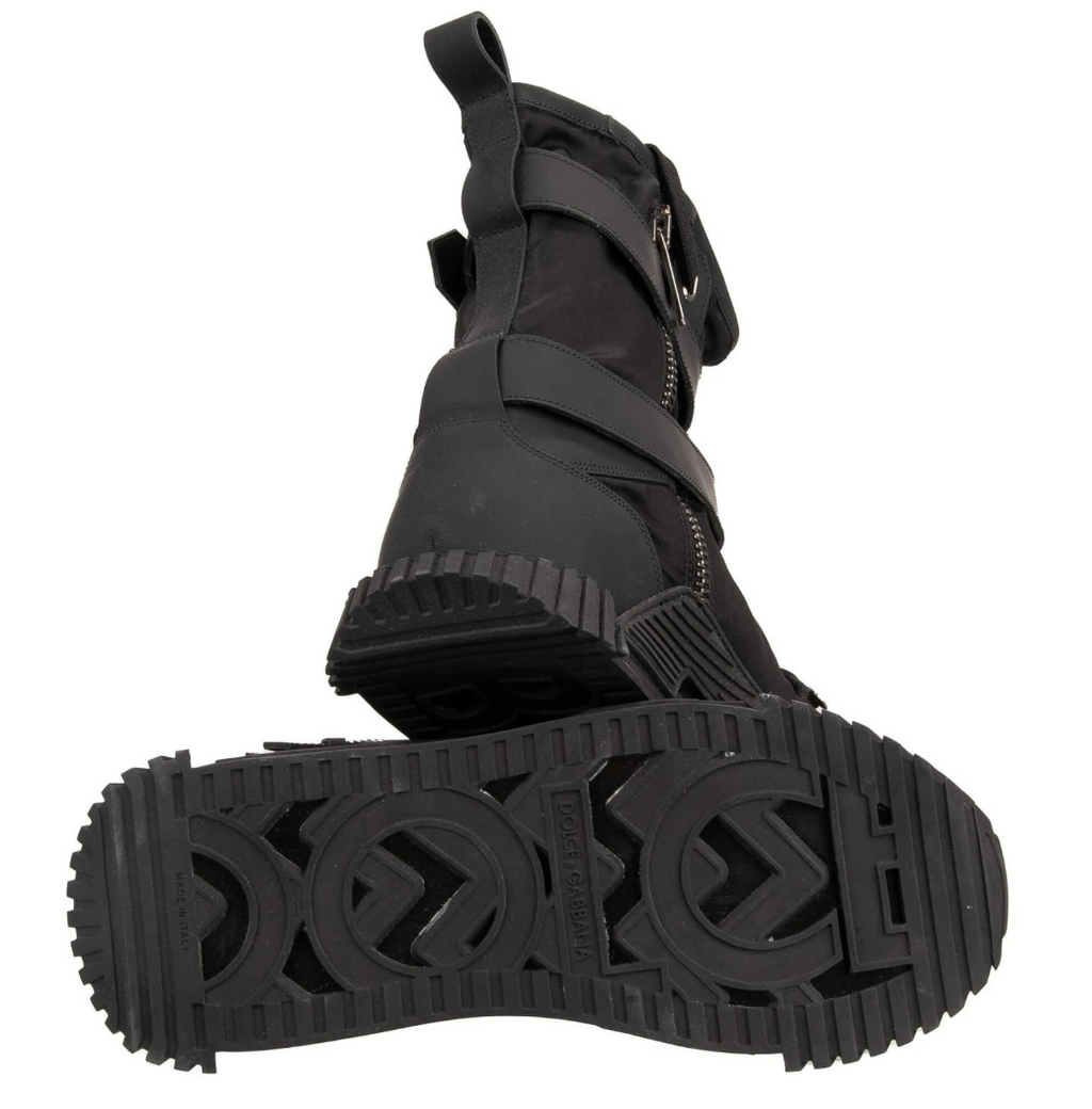 Dolce & Gabbana Men Sneaker Alta Nylon Gomma Sneakers Black