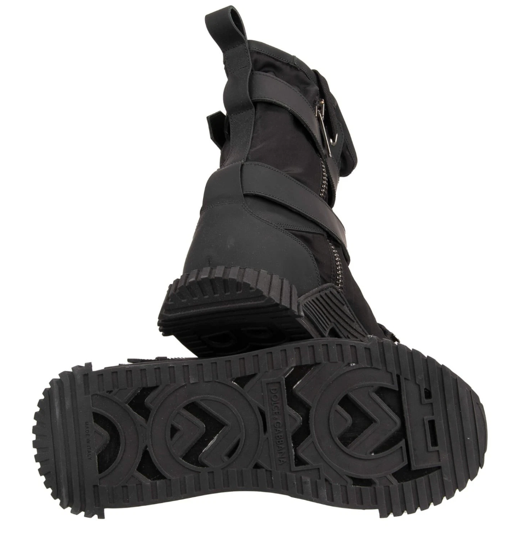 Dolce & Gabbana Men Sneaker Alta Nylon Gomma Sneakers Black