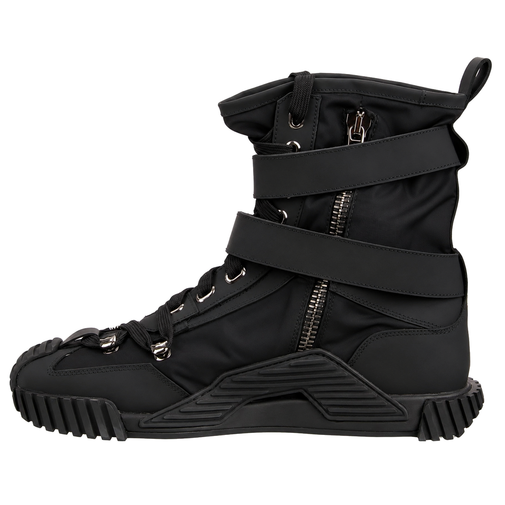 Dolce & Gabbana Men Sneaker Alta Nylon Gomma Sneakers Black