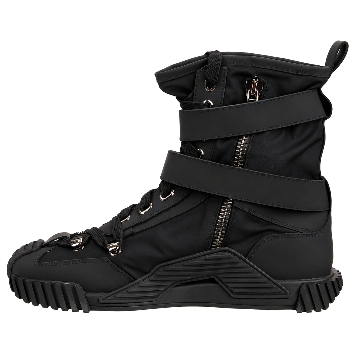 Dolce & Gabbana Men Sneaker Alta Nylon Gomma Sneakers Black