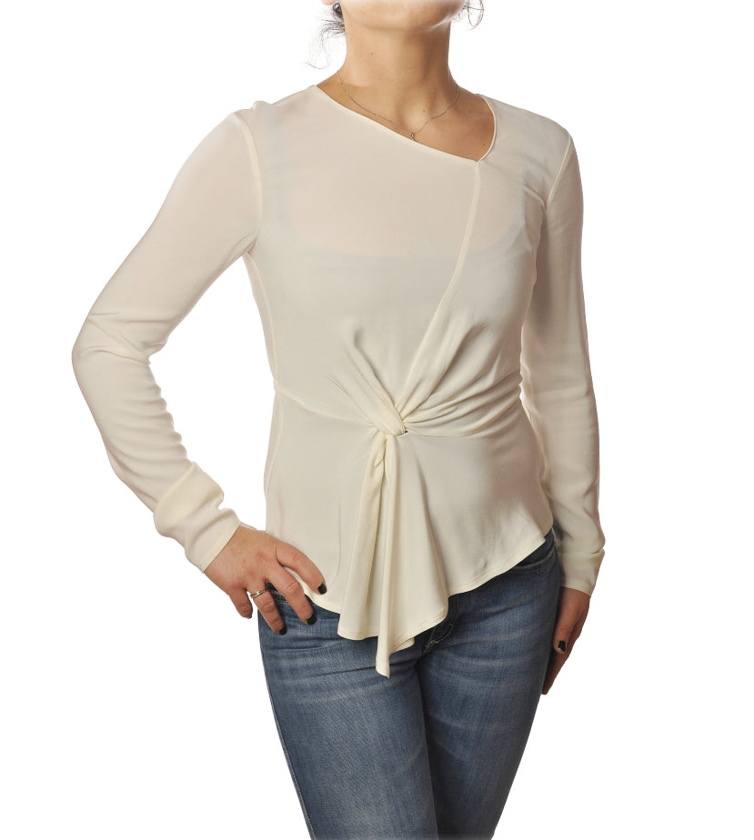 Patrizia Pepe Women Blusa Incrociato Formal Jacket White