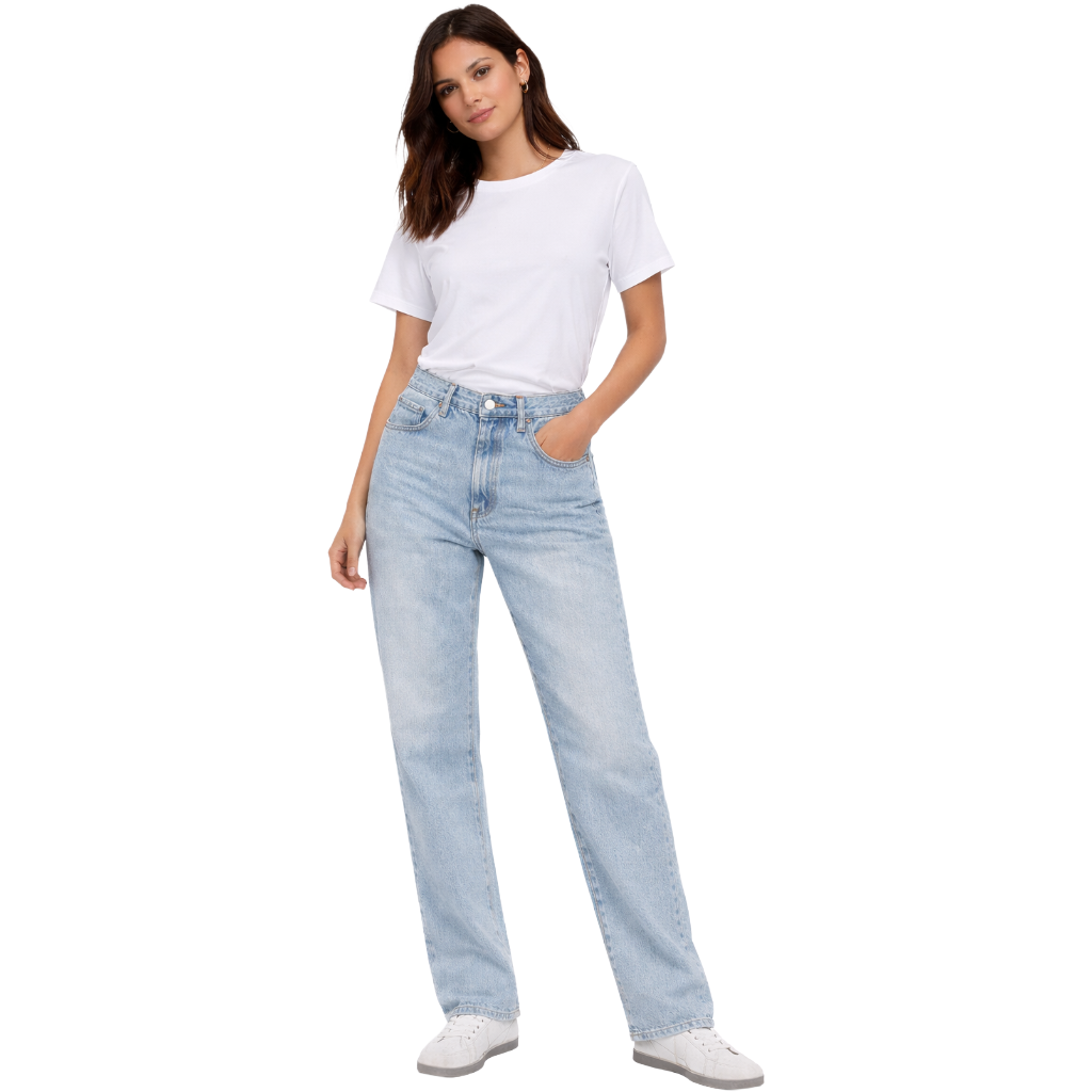 There Was One Women Jeans Chiaro Blue