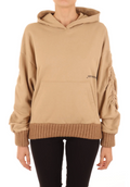 Hinnominate Women Sweatshirt Over Hooded Brown