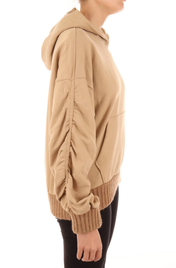 Hinnominate Women Sweatshirt Over Hooded Brown