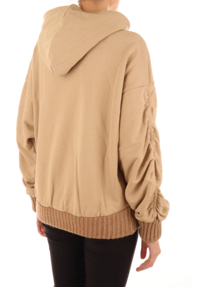 Hinnominate Women Sweatshirt Over Hooded Brown
