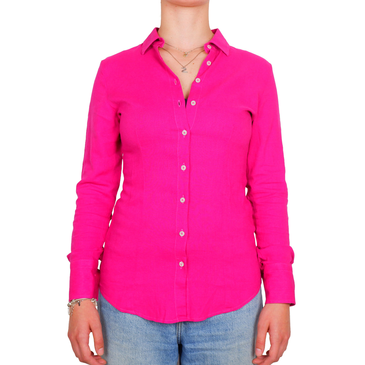 Bagutta Women Shirt Linen Fuxia Fuchsia