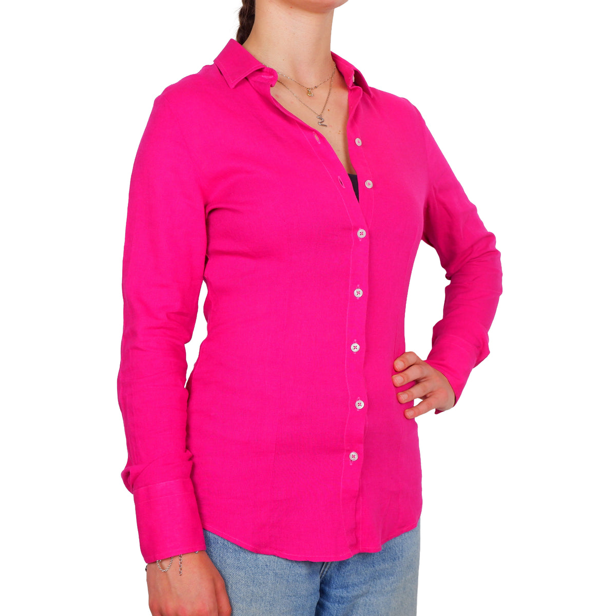 Bagutta Women Shirt Linen Fuxia Fuchsia