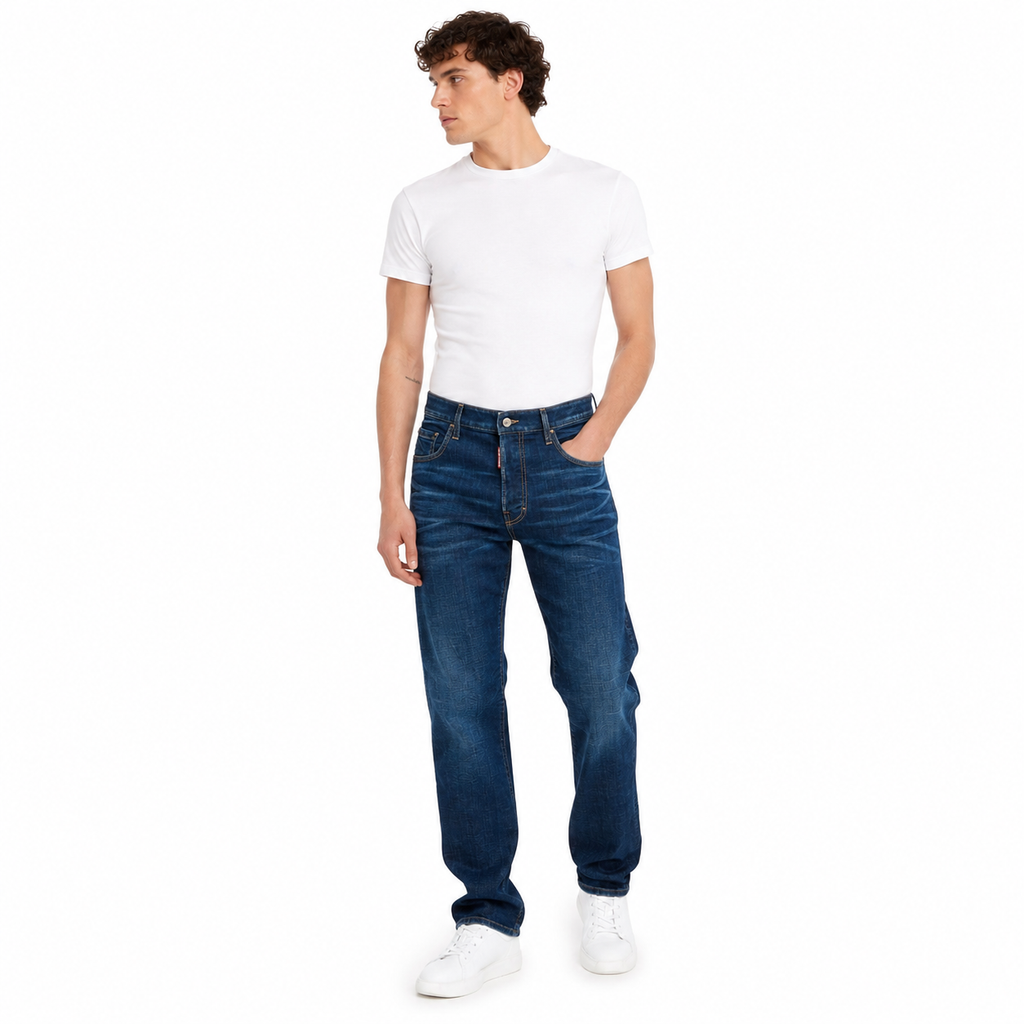 Dsquared2 Men Denim Pockets Jeans Blue