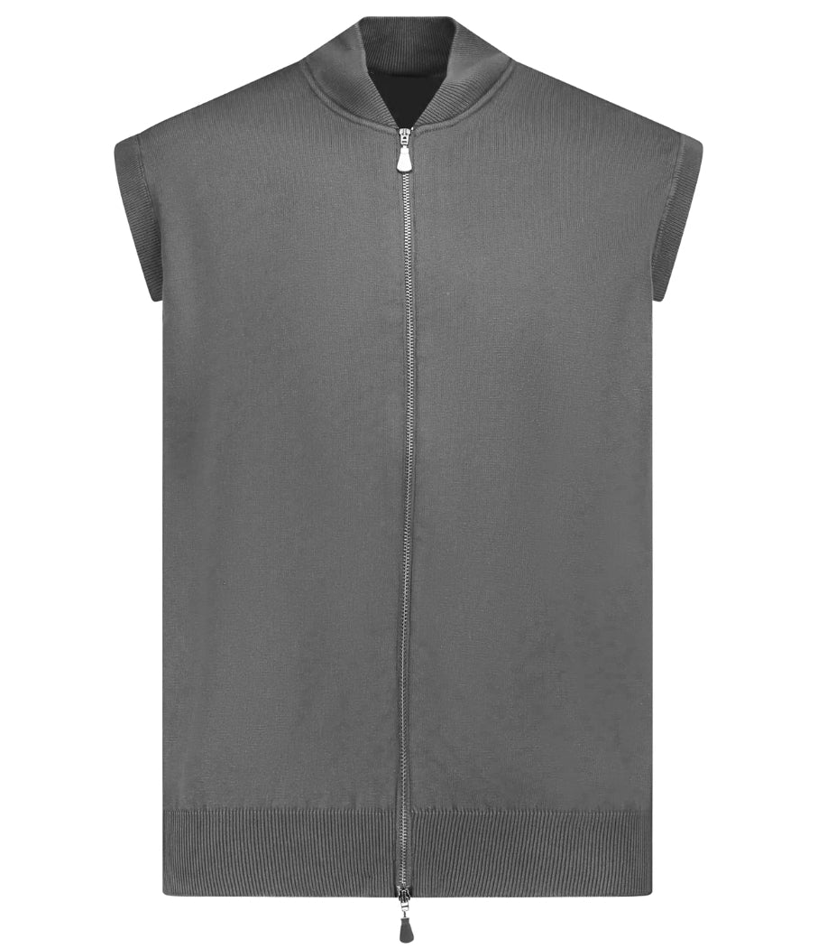 Alpha Studio Men Vest Zip Grey
